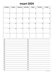 Kalender Maart 2024 Niederlande 07