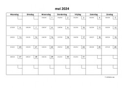 Kalender Mei 2024 Niederlande 01
