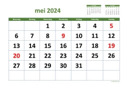 Kalender Mei 2024 Niederlande 03