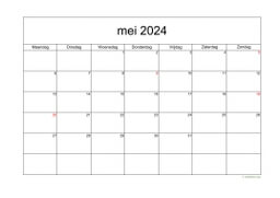 Kalender Mei 2024 Niederlande 05