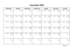 Kalender November 2024 Niederlande 01