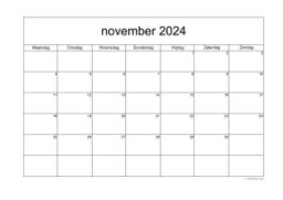 Kalender November 2024 Niederlande 05