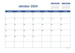Kalender Oktober 2024 Niederlande 02