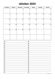 Kalender Oktober 2024 Niederlande 07