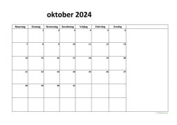 Kalender Oktober 2024 Niederlande 08