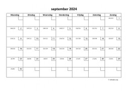 Kalender September 2024 Niederlande 01
