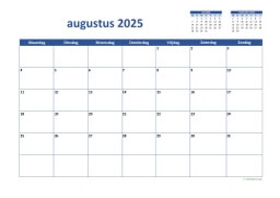 Kalender Augustus 2025 Niederlande 02