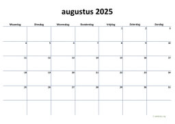 Kalender Augustus 2025 Niederlande 04
