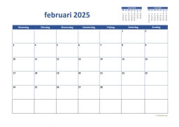 Kalender Februari 2025 Niederlande 02