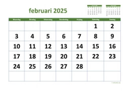 Kalender Februari 2025 Niederlande 03