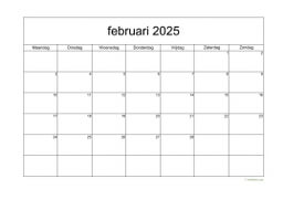 Kalender Februari 2025 Niederlande 05