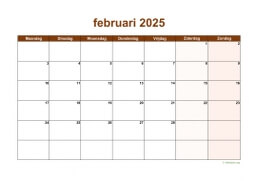 Kalender Februari 2025 Niederlande 06