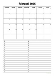 Kalender Februari 2025 Niederlande 07