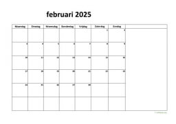 Kalender Februari 2025 Niederlande 08