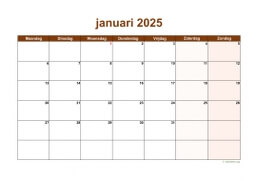 Kalender Januari 2025 Niederlande 06