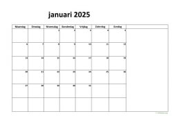 Kalender Januari 2025 Niederlande 08