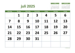 Kalender Juli 2025 Niederlande 03