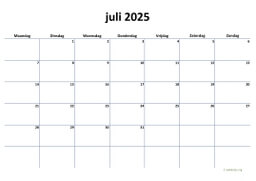 Kalender Juli 2025 Niederlande 04