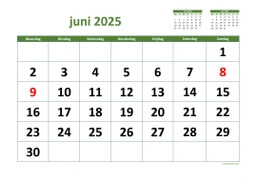 Kalender Juni 2025 Niederlande 03