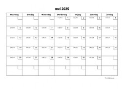 Kalender Mei 2025 Niederlande 01