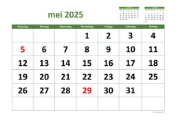 Kalender Mei 2025 Niederlande 03