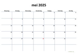 Kalender Mei 2025 Niederlande 04