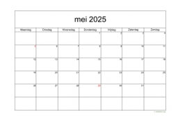 Kalender Mei 2025 Niederlande 05