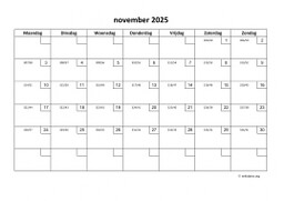 Kalender November 2025 Niederlande 01