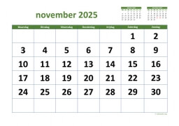 Kalender November 2025 Niederlande 03
