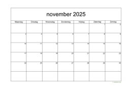 Kalender November 2025 Niederlande 05