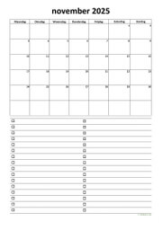 Kalender November 2025 Niederlande 07