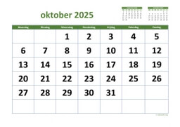 Kalender Oktober 2025 Niederlande 03