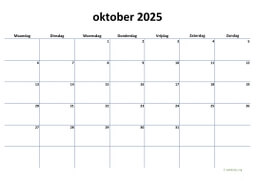 Kalender Oktober 2025 Niederlande 04