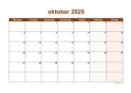 Kalender Oktober 2025 Niederlande 06