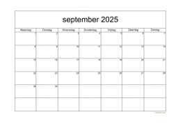 Kalender September 2025 Niederlande 05
