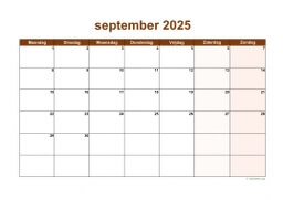 Kalender September 2025 Niederlande 06