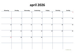 Kalender April 2026 Niederlande 04