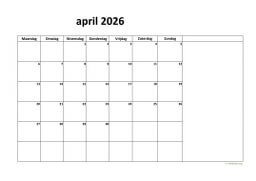Kalender April 2026 Niederlande 08