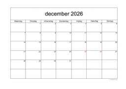 Kalender December 2026 Niederlande 05