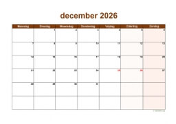 Kalender December 2026 Niederlande 06