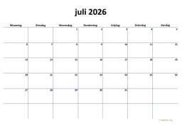 Kalender Juli 2026 Niederlande 04