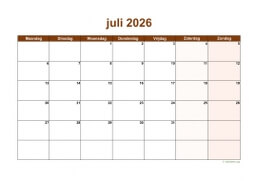 Kalender Juli 2026 Niederlande 06