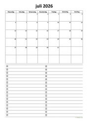 Kalender Juli 2026 Niederlande 07