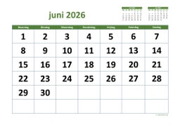 Kalender Juni 2026 Niederlande 03