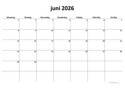 Kalender Juni 2026 Niederlande 04