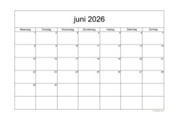 Kalender Juni 2026 Niederlande 05