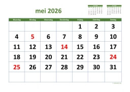 Kalender Mei 2026 Niederlande 03