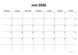 Kalender Mei 2026 Niederlande 04