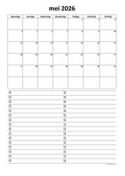 Kalender Mei 2026 Niederlande 07