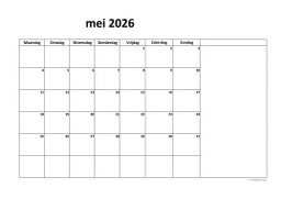 Kalender Mei 2026 Niederlande 08